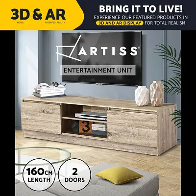 $139.95 • Buy Artiss TV Cabinet Entertainment Unit Stand Lowline Storage Wooden 160CM