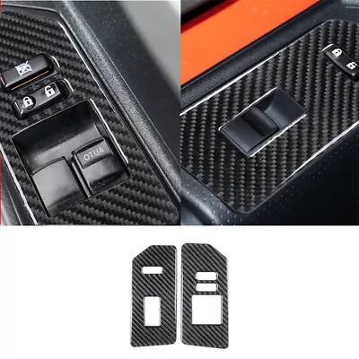 2pcs Carbon Fiber Window Switch Interior Trim For Toyota FJ Cruiser 2010-19 • $29.66