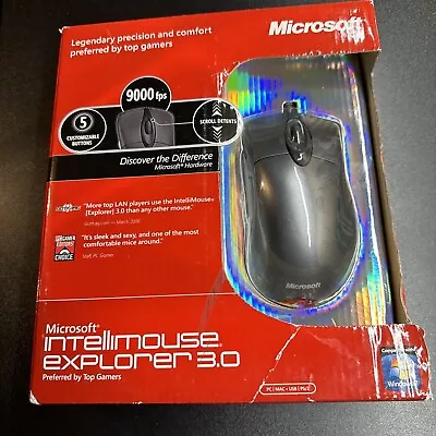 NOS Vintage Microsoft Intellimouse Explorer 3.0 Mouse PS/2 Rare HTF Sealed BNIB • $199.99