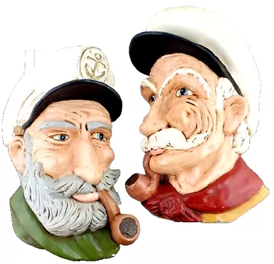 Sea Captain Student Art Ceramic Large Wall Decor Set Of Two • $41