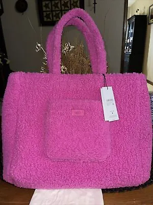 NWT UGG Adrina Pink Sherpa Double Handles Tote With Dust Bag • $129.99