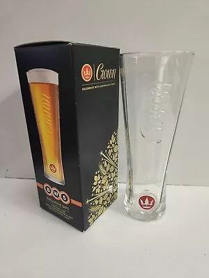  CROWN LAGER  INBOSSED BEER GLASSE 300 ML NEW BOX Man Cave • $19.95