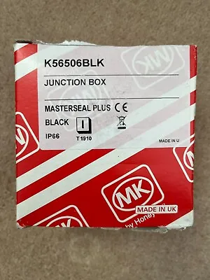 MK Masterseal Plus K56506BLK Junction Box Black - IP66 • £15.99
