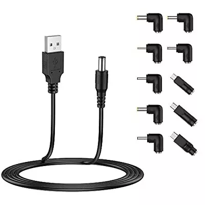 Usb To Dc 5v Power Cord Universal Dc 5.5x2.1mm Plug Jack Charging Cable With 10  • $12.88