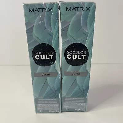 Lot 2 New Sealed MATRIX Socolor CULT Demi Permanent Haircolor - 3oz  Dusty Teal • $13.95