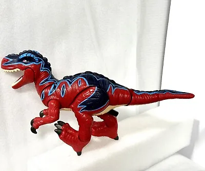 Mattel Imaginext T-Rex Roaring Sound Poseable Dinosaur 2004 Red Blue 10  • $13.99