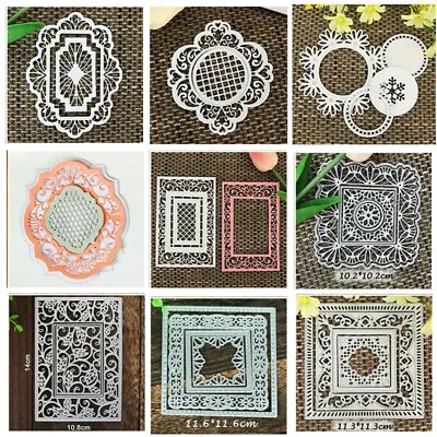 Frame Lace Border Metal Cutting Dies Stencil Scrapbooking Embossing Paper Crafts • £3.59