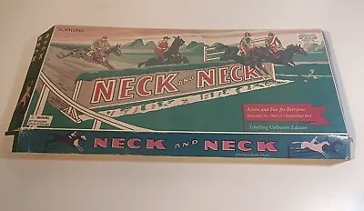 COMPLETE Schylling Neck And Neck Steeplechase Horse Racing Board Game In Box • £25