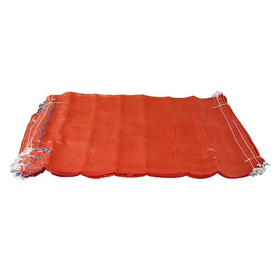 200 Orange Net Sacks Mesh Bags Kindling Logs Potatoes Onions 50cm X 80cm / 30Kg • £37.38