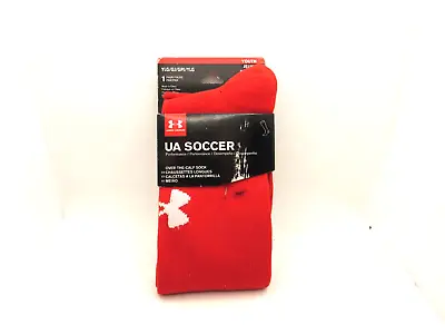 Under Armor UA Soccer Over The Calf Sock YLG/G/GP/YLG 1 Pair Red New • $11.99