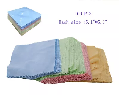 100pcs Microfiber Phone Screen Camera Lens Glasses Cleaning Cloth 13*13cm • $6.50