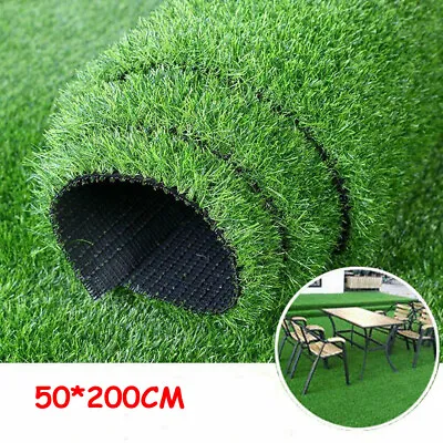 £10.99 • Buy 2m Artificial Synthetic Grass Turf Fake Lawn Outdoor Landscape Golf Floor Mat UK