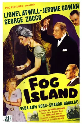 FOG ISLAND 1945 Lionel Atwell George Zucco Veda Borg  Mystery B&w Movie On DVD • $7.99