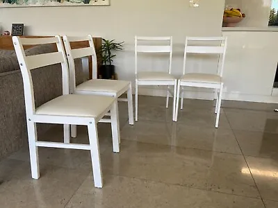 $80 • Buy Set Of 4 White Chairs - Dining And Multi Purpose