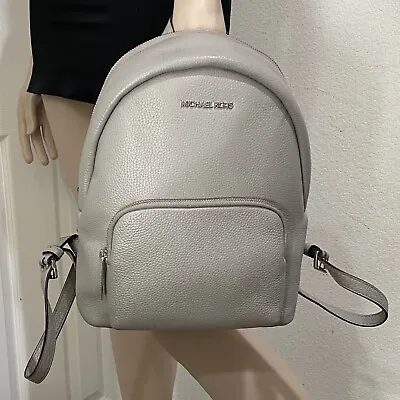 MICHAEL Michael Kors  Erin  Pearl Gray Pebbled Leather Medium Backpack • $119.98