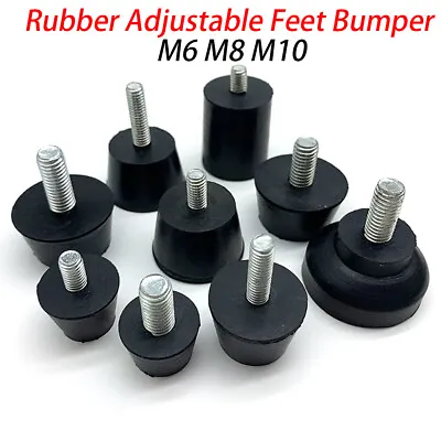 £2.08 • Buy Rubber Feet Bumper Pads M6 M8 M10 Bolt 20mm Height Round Furniture Non-Slip Feet