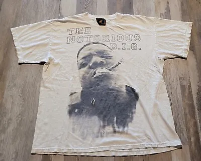 Vintage Notorious BIG Biggie Smalls Big Face Rap Tee Brooklyn Mint T Shirt L • $60