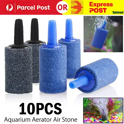 $8.01 • Buy 10Pcs Aquarium Fish Tank Aerator Air Stone Diffuser Oxygen Bubbles Pump 2Color
