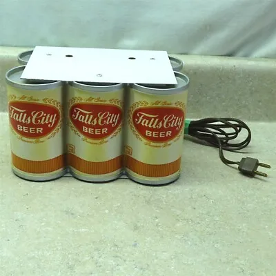 Vintage Falls City Beer 6-Pack Light Display Hang Plastic + Metal Frame Works • $265