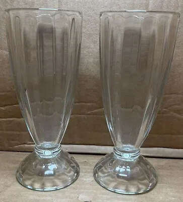 Clear Glass Milkshake Tumbler Set Of 2 • $17.50