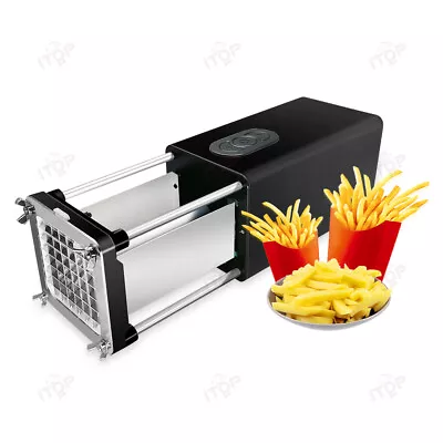 Electric Potato Slicer French Fries Cutter Machine Stainless Steel Blade Black • $139.92