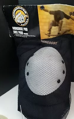 NOS Mongoose Boards Pro Knee Pads Bike Skateboard Black White M THICK Padded • $23.99