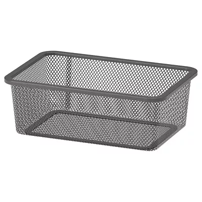 Ikea TROFAST Mesh Storage Stackable Metal Box Grey 20x30x10cm • £11.99