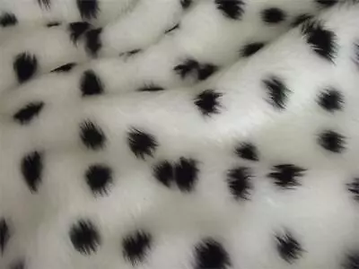 Animal Fun Faux Fur Fabric Material - DALMATIAN • £1.99