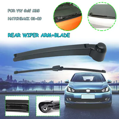 $17.89 • Buy For VW Golf Mk5 Hatchback Rear Wiper Arm & Blade Kit Set 13'' Wiping Angle 180 °