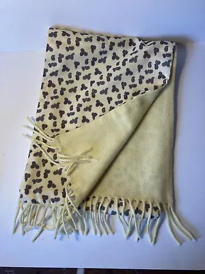 Sammy Lambswool Paisley Vintage Scarf 1970’s Excellent Condition Pale Yellow • £20