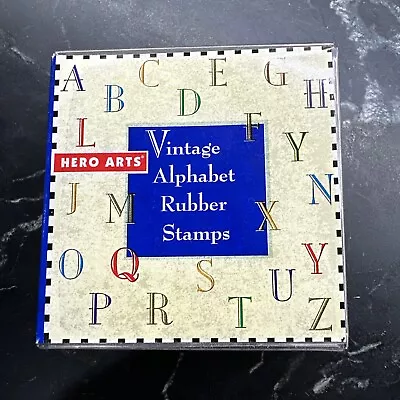 Vintage 1997 Vintage LETTER ALPHABET & NUMBER SETS By HERO ARTS Rubber Stamp • $14.99