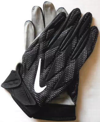 Nike Superbad Football Gloves Mens 2XL Leather Padded Palm Black/Wolf Grey • $28.95