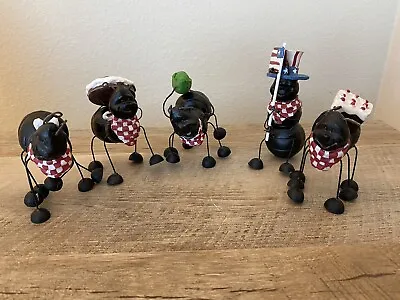 Picnic Ant Figurines Lot Of 5 Black Delightful Kitchen Decor Insects Food • $19.98