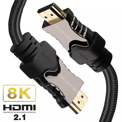 Fiber Optic HDMI Cable 2.1 - 10K 8K@120Hz HDR ARC HDCP2.2 3D 48Gbps Ethernet • $23.74