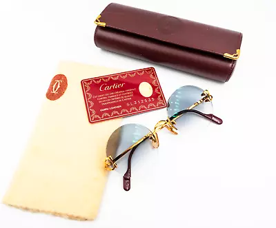 $720 • Buy Cartier Madison Round Luxury Sunglasses 90's Rare Vintage Glasses