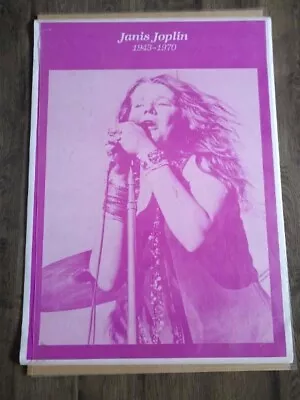 Vintage JANIS JOPLIN 1943-1970 Poster Rare 25  X 34-1/2  Original New/old Stock • $45.56