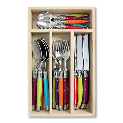24 Piece Cutlery Set High Quality Laguiole Cutlery Set In Wooden Tray  • £199