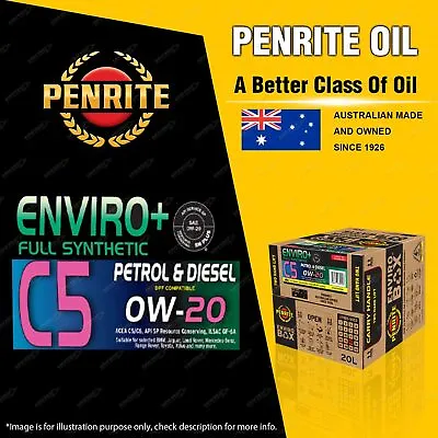 Penrite Full Synthetic Enviro+ C5 0W-20 Engine Oil Enviro Box 20L • $312.03