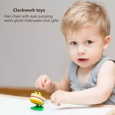 Wind Up Clockwork Toy Chattering Funny Cute Walking Teeth Toys (Yellow) • $8.79