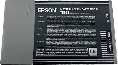 Genuine Epson T5668 Matte Black Ink Cartridge For Stylus Pro 7400 7800 9400 9800 • $10.99