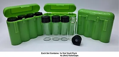 4x 1oz Gold Vials & Storage Carry Case Dredge Panning Mining Prospect GREEN 003 • $5