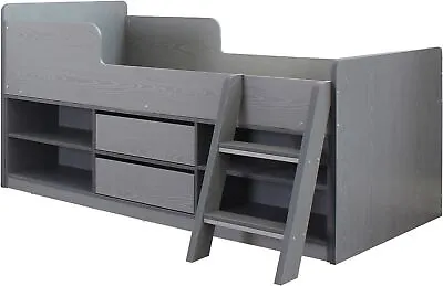 £369 • Buy Fran Low Sleeper Bed - Grey - Fast Delivery - New Boxed