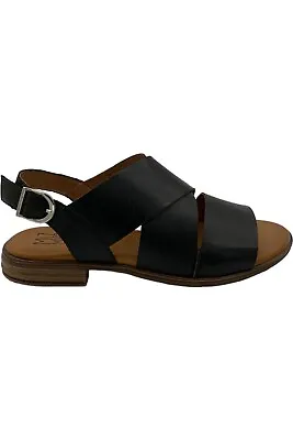 New Miz Mooz Leather Ankle Strap Sandals Denver Black Slingback Size 8.5-9 US • $52.88