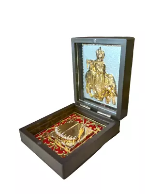 Gold Plated LORD KRISHNA Small Pocket Temple -an Unique Office (1959) • $6.99