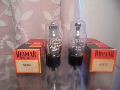 Brimar 6j5g L63 Nos Pair Of British New Old Stock In Box Tested Vintage Valves  • $260