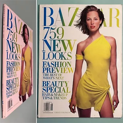 [2002] Harper’s BAZAAR Fashion Magazine Style Christy Turlington Vintage UNREAD • $29.95