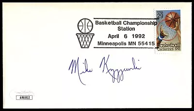 Mike Krzyzewski Signed 1st Day Cover JSA CERT AUTO 4/6/92 Duke Wins Tournament! • $120