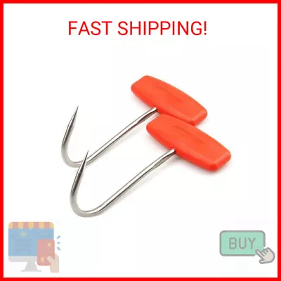 TIHOOD 2PCS Meat Hooks For Butchering T Shaped Boning Hooks With Handle 6 Inch • $17.75