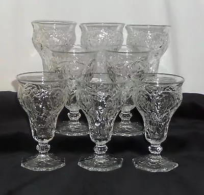 8 McKee ROCK CRYSTAL CRYSTAL *5 1/2  LOW FOOTED WATER GOBLETS* • $76.80