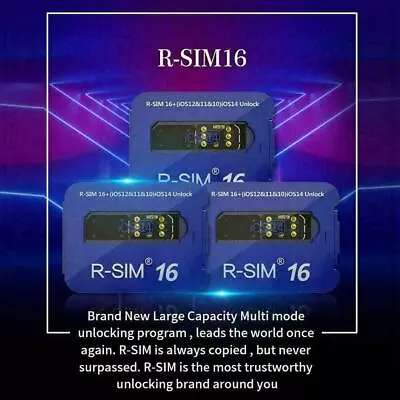 Upgrade RSIM 16 Nano Unlock Card For IPhone 13 Pro 12 Pro Max X XS Max 8 IOS15YU • $15.79